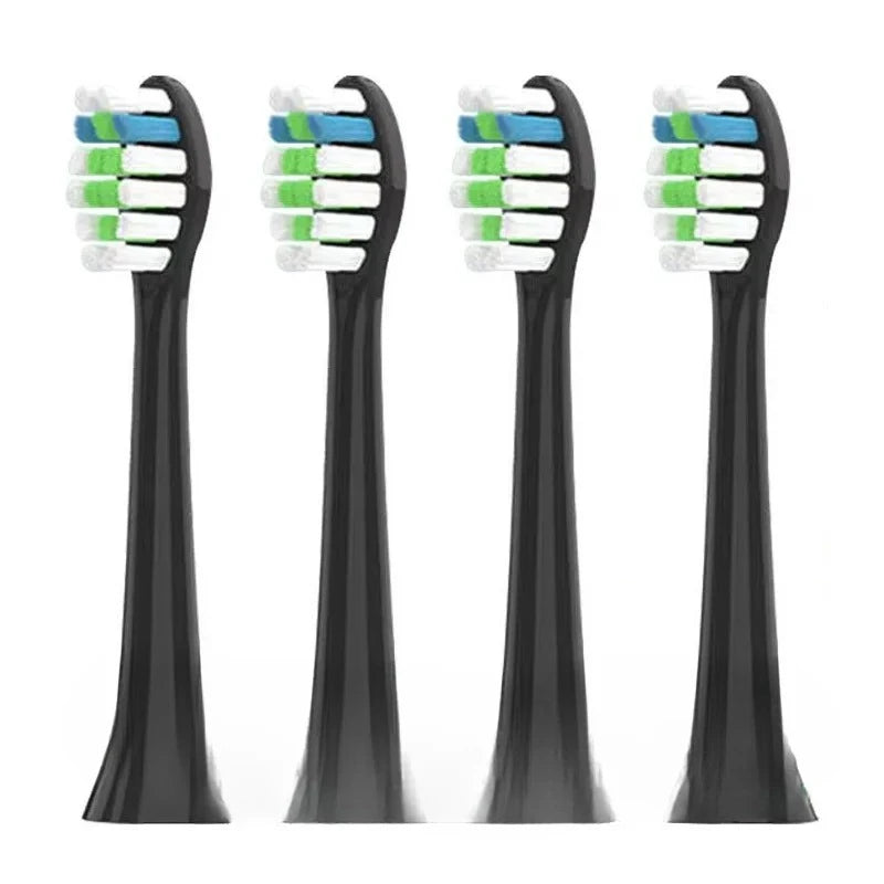 Conjunto de 4 cabeças para escova de dentes elétrica Fairywill P11 P10 P9 P80 T9 com cerdas DuPont, embalagem a vácuo, substituição para a escova elétrica FW-P80.
