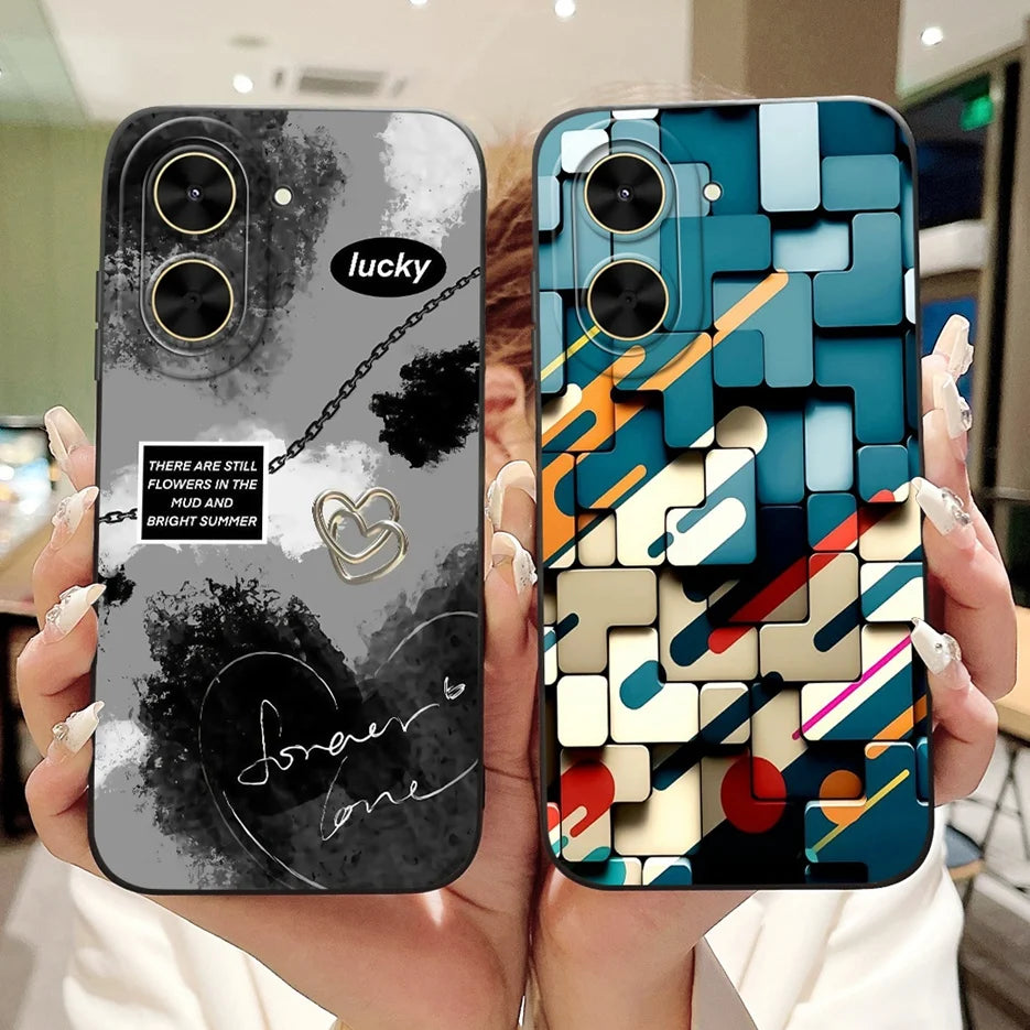 Capa para Xiaomi Redmi A5 4G PocoC71, nova capa moderna com pintura em tons de doce, capa de TPU macia e fosca para Xiaomi Poco C71 Redmi A5.