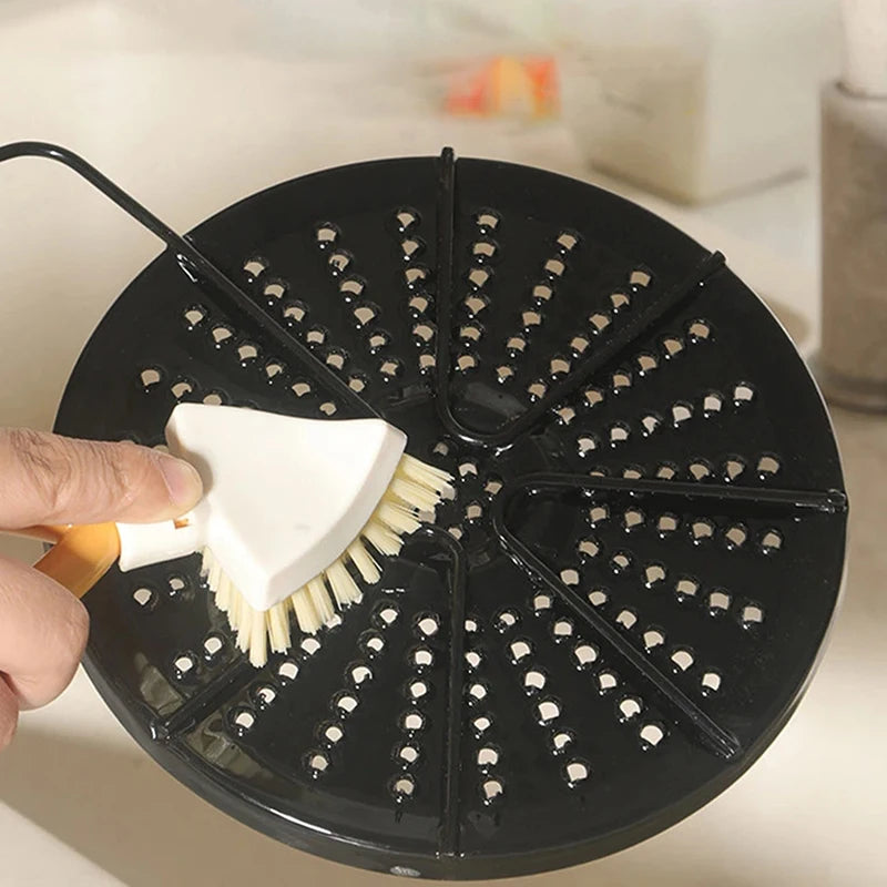 Kitchen Brush Non-Scratch Kitchen Washing Brush Foldable Pans Scrubber For Pots Stoves Bathrooms Toilets Sink Wall Countertops