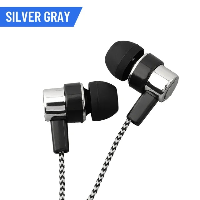 Fone de ouvido intra-auricular com fio de 3,5 mm, caixa básica com 2 unidades, fones de ouvido estéreo com graves potentes, cancelamento de ruído, fone de ouvido para celular com graves excelentes.