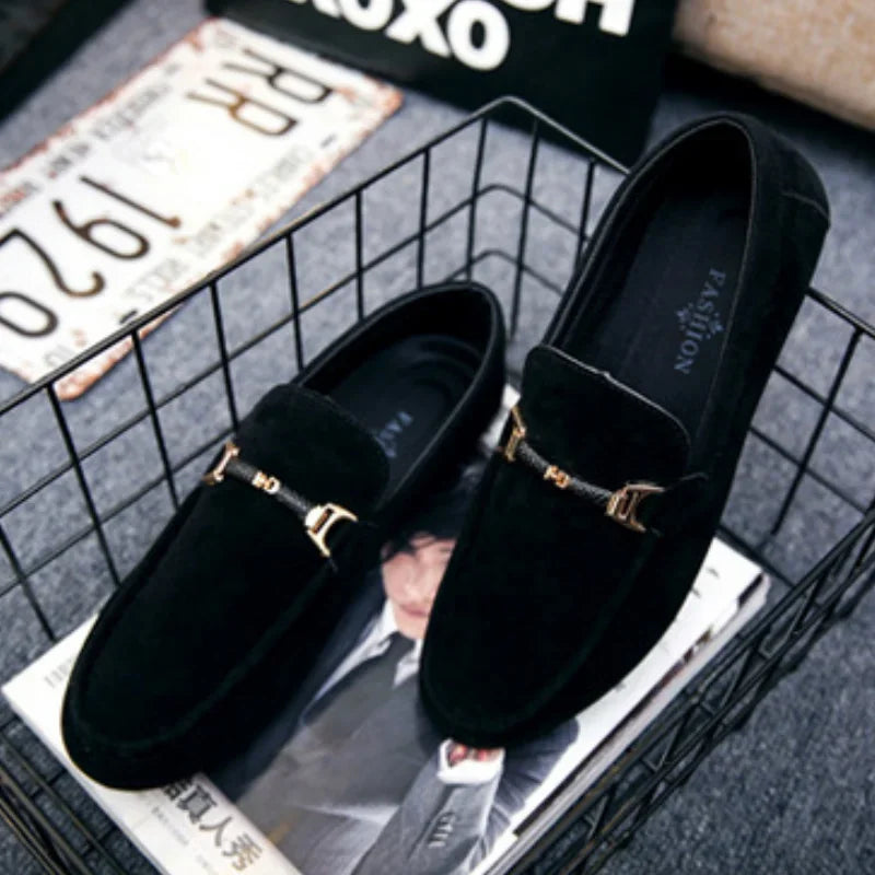 Sapatos casuais masculinos, macios e confortáveis, mocassins de condução, sapatos leves e planos para caminhada, sapatenis masculino