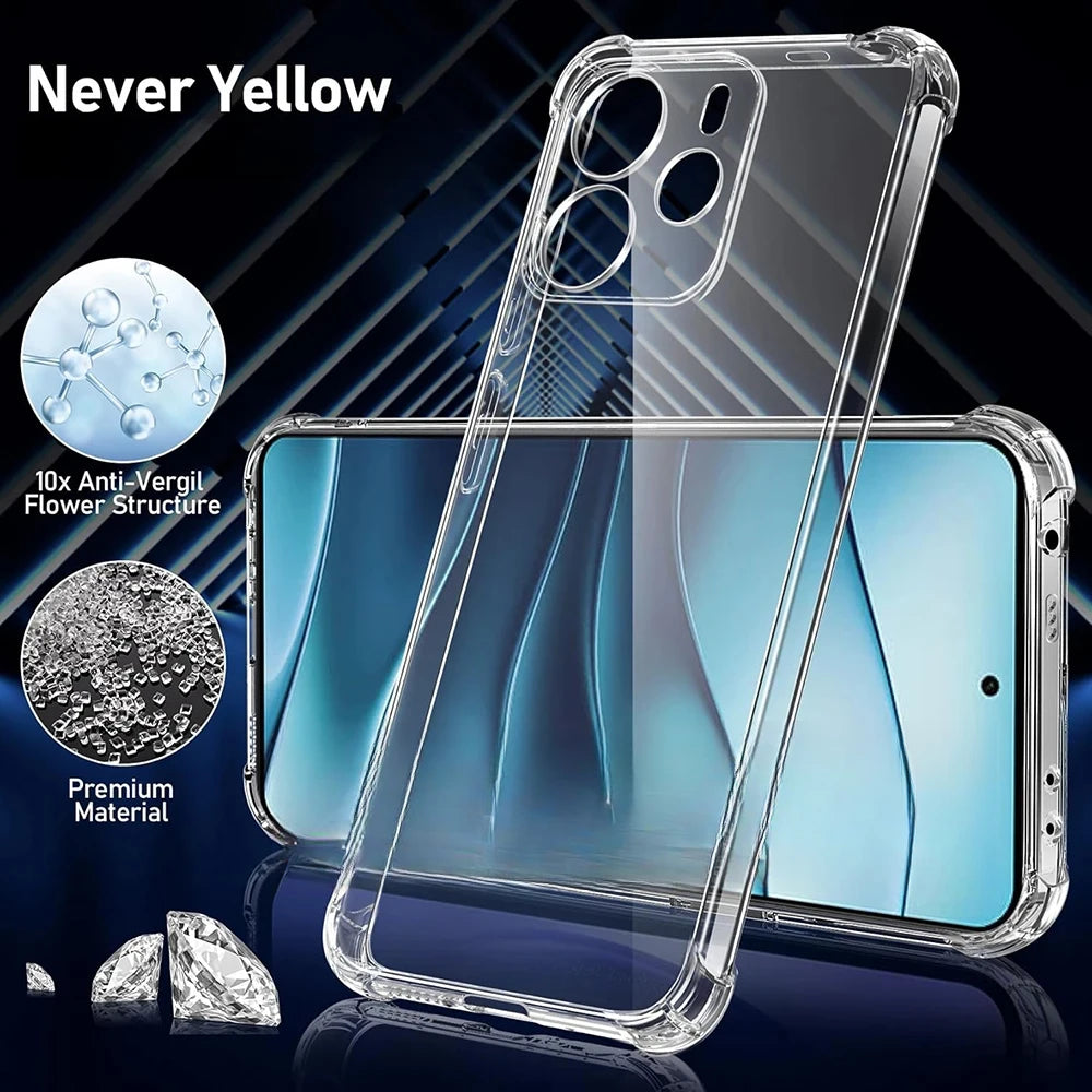Capas de silicone à prova de choque para Xiaomi Redmi Note 14 5G. Capa protetora ultrafina e macia para a parte traseira do Xiaomi Redmi Note 14 Note 14 5G.