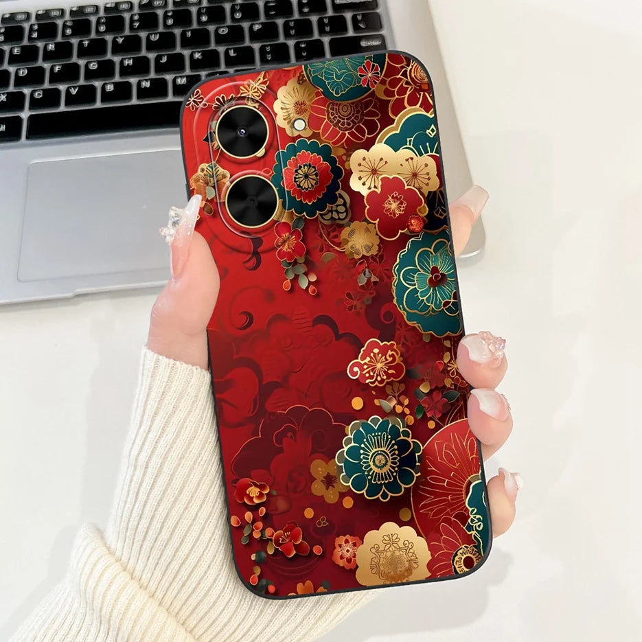 Capa para Xiaomi Redmi A5 4G PocoC71, nova capa moderna com pintura em tons de doce, capa de TPU macia e fosca para Xiaomi Poco C71 Redmi A5.