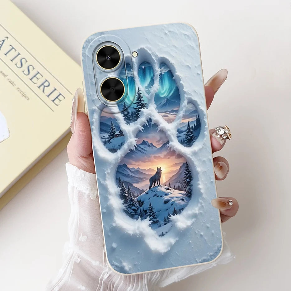 Capa para Xiaomi Redmi A5 4G PocoC71, nova capa moderna com pintura em tons de doce, capa de TPU macia e fosca para Xiaomi Poco C71 Redmi A5.