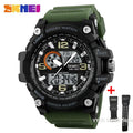 SKMEI 1283 Quartz Digital Watch Men Military Waterproof Sports Mens Watches Luxury Brand Reloj two Time Electronic Wristwatches