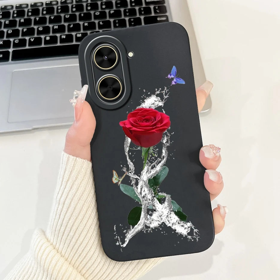 Capa para Xiaomi Redmi A5 4G PocoC71, nova capa moderna com pintura em tons de doce, capa de TPU macia e fosca para Xiaomi Poco C71 Redmi A5.