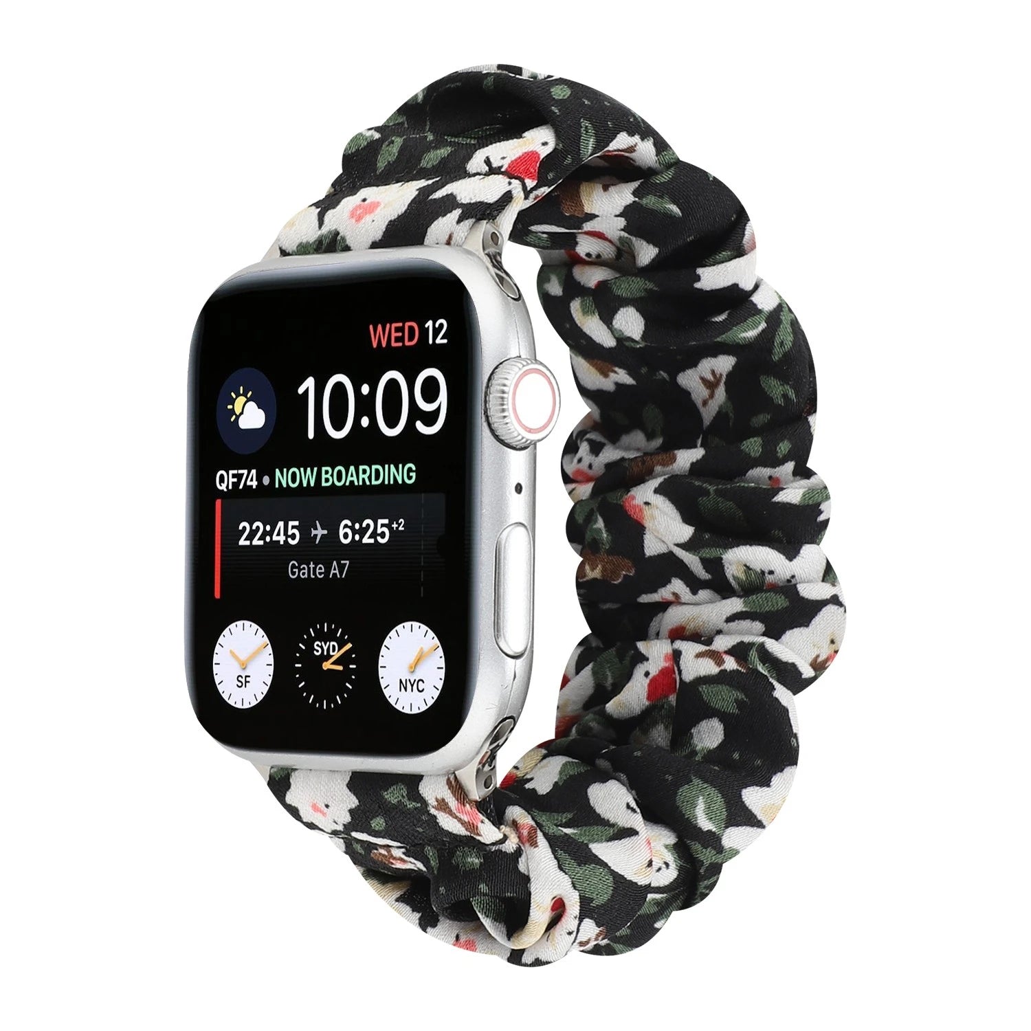 Hair Ring Creative strap For Apple Watch 38mm 40mm 41mm 42mm 44 45mm Elastic Fabric Watch band For iwatch Series 7 6 SE 5 4 3 2