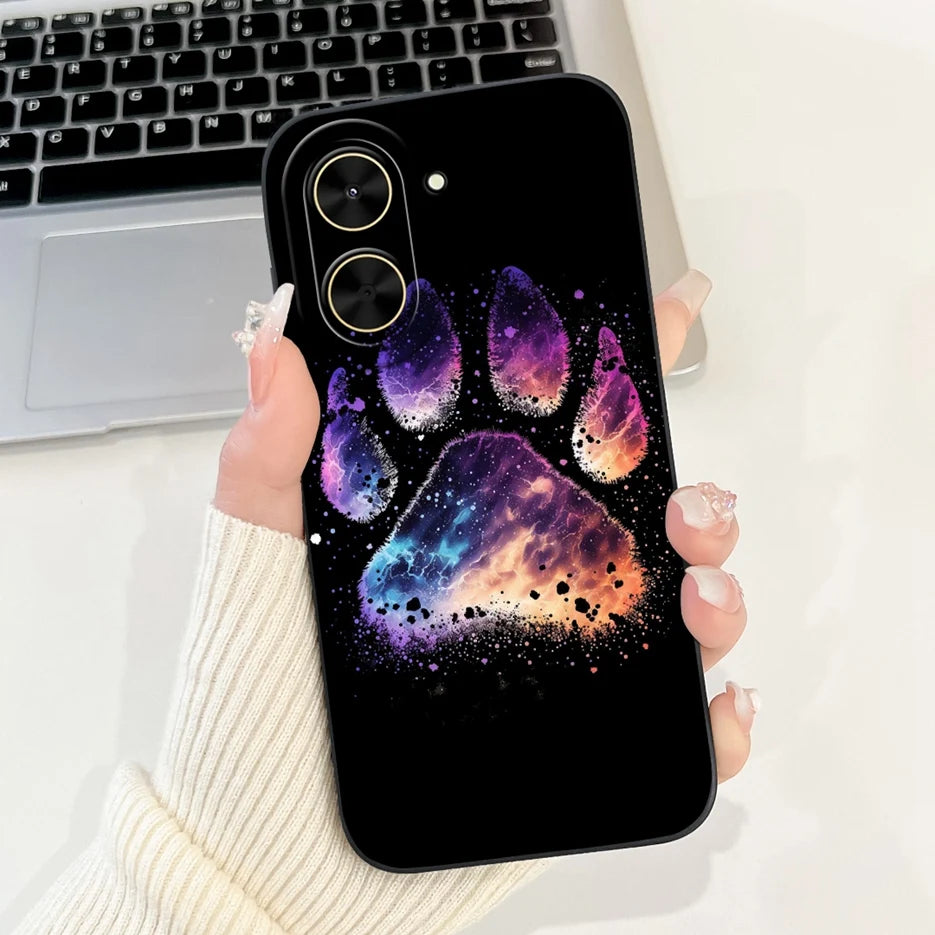 Capa para Xiaomi Redmi A5 4G PocoC71, nova capa moderna com pintura em tons de doce, capa de TPU macia e fosca para Xiaomi Poco C71 Redmi A5.
