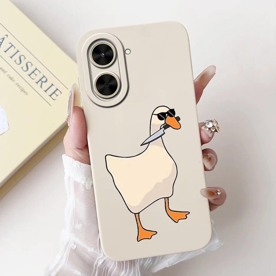 Capa para Xiaomi Redmi A5 4G PocoC71, nova capa moderna com pintura em tons de doce, capa de TPU macia e fosca para Xiaomi Poco C71 Redmi A5.
