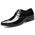 Black Patent Leather Dress Shoes Man Oxfords Shoes Pointed Toe Casual Office Shoes For Men Formal Shoes sapato social masculino