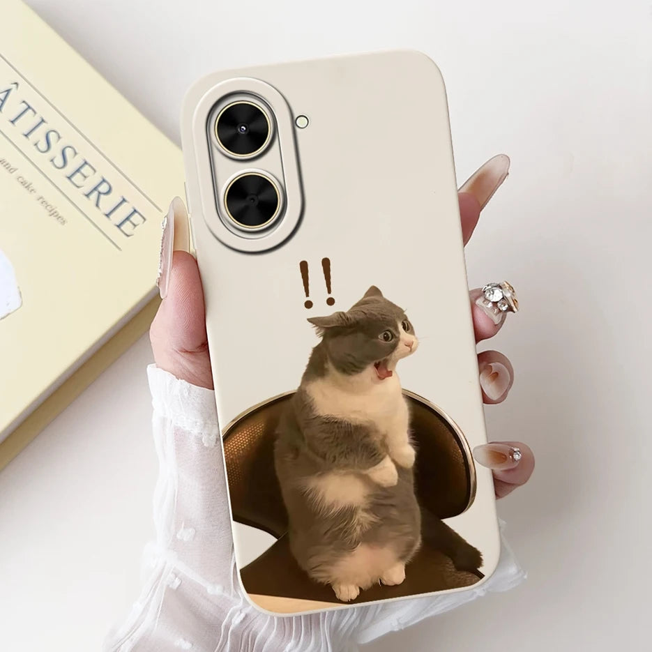 Capa para Xiaomi Redmi A5 4G PocoC71, nova capa moderna com pintura em tons de doce, capa de TPU macia e fosca para Xiaomi Poco C71 Redmi A5.