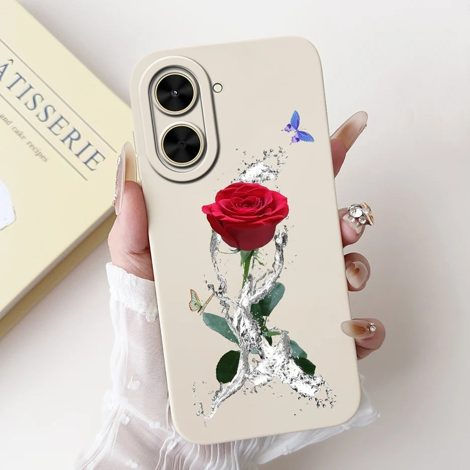 Capa para Xiaomi Redmi A5 4G PocoC71, nova capa moderna com pintura em tons de doce, capa de TPU macia e fosca para Xiaomi Poco C71 Redmi A5.