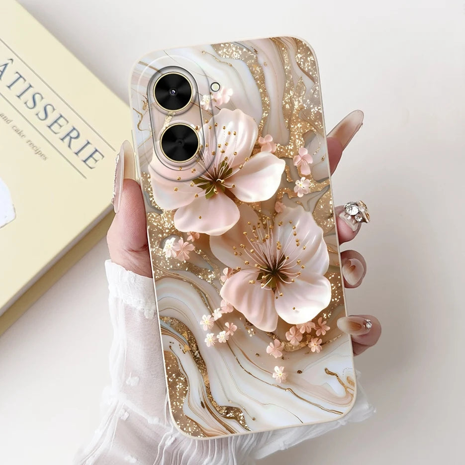 Capa para Xiaomi Redmi A5 4G PocoC71, nova capa moderna com pintura em tons de doce, capa de TPU macia e fosca para Xiaomi Poco C71 Redmi A5.