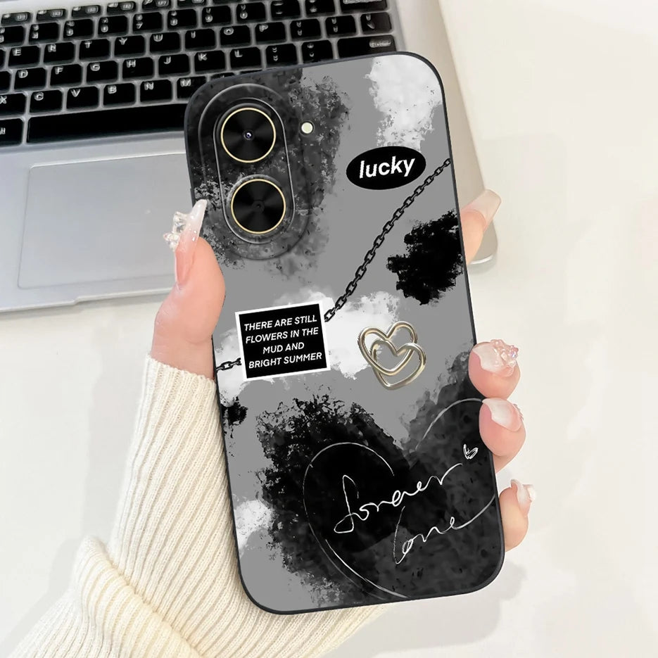 Capa para Xiaomi Redmi A5 4G PocoC71, nova capa moderna com pintura em tons de doce, capa de TPU macia e fosca para Xiaomi Poco C71 Redmi A5.