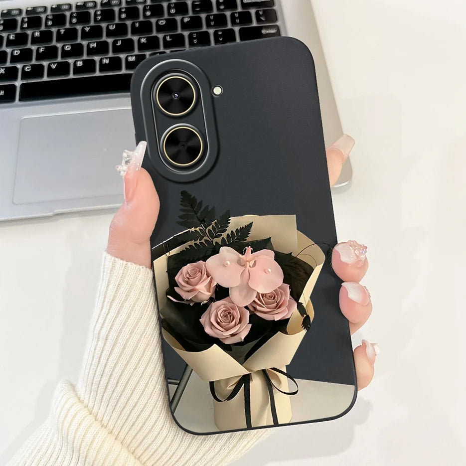 Capa para Xiaomi Redmi A5 4G PocoC71, nova capa moderna com pintura em tons de doce, capa de TPU macia e fosca para Xiaomi Poco C71 Redmi A5.