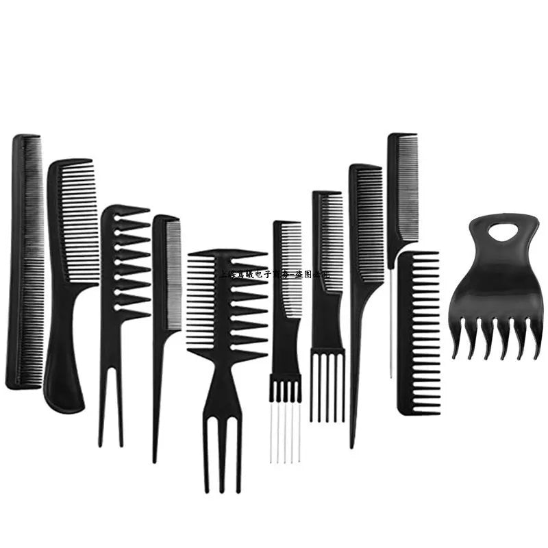 Anti-Static Black Plastic Hairbrush for Men & Women Salon Professional Hairdressing Styling Tool