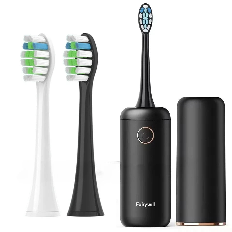 Conjunto de 4 cabeças para escova de dentes elétrica Fairywill P11 P10 P9 P80 T9 com cerdas DuPont, embalagem a vácuo, substituição para a escova elétrica FW-P80.