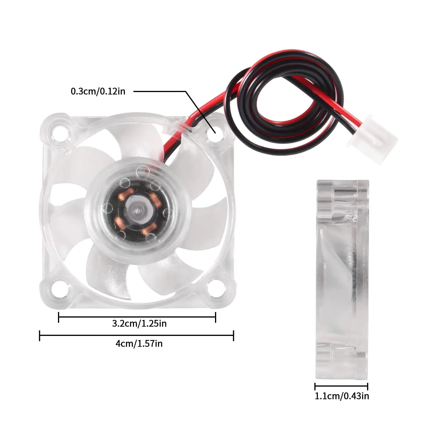 2 unidades de ventoinha RGB de 40 mm, 12 V/24 V, para Ender 3. Atualização para ventoinhas de 24 volts com LED colorido, rolamento hidráulico 4010, compatível com Ender 3 Pro e 3X CR-10S.