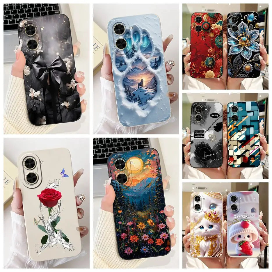 Capa para Xiaomi Redmi A5 4G PocoC71, nova capa moderna com pintura em tons de doce, capa de TPU macia e fosca para Xiaomi Poco C71 Redmi A5.