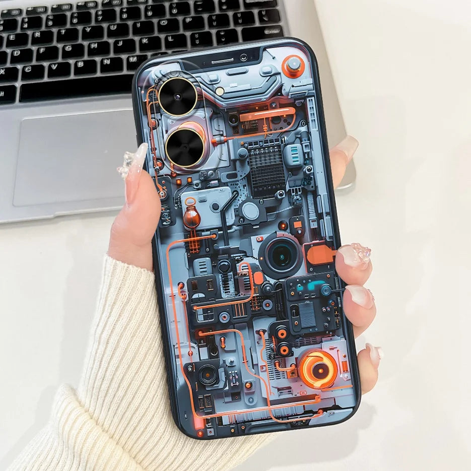 Capa para Xiaomi Redmi A5 4G PocoC71, nova capa moderna com pintura em tons de doce, capa de TPU macia e fosca para Xiaomi Poco C71 Redmi A5.