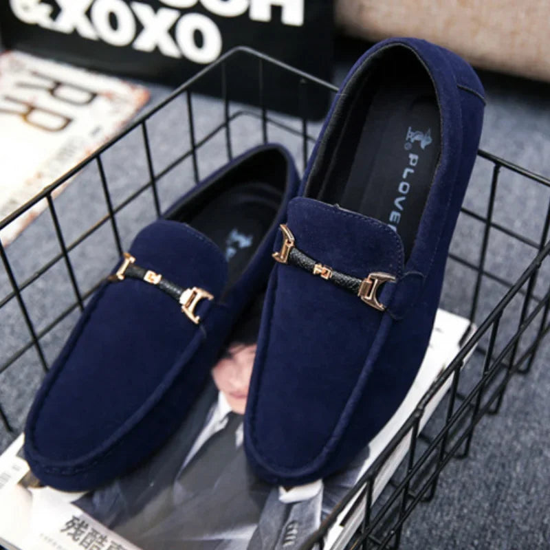 Sapatos casuais masculinos, macios e confortáveis, mocassins de condução, sapatos leves e planos para caminhada, sapatenis masculino