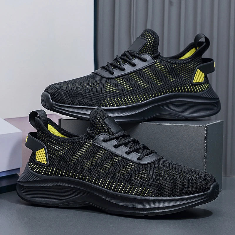 New Men's Sneakers Thick Sole Comfortable Casual Shoes Lightweight Breathable Fashion Running Shoes Luxury Male Tenis Masculino