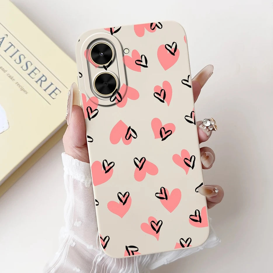 Capa para Xiaomi Redmi A5 4G PocoC71, nova capa moderna com pintura em tons de doce, capa de TPU macia e fosca para Xiaomi Poco C71 Redmi A5.