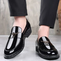 male comfortable shoe leather fashion shoes men terse mocassini  loafers black high quality casual mens luxury business