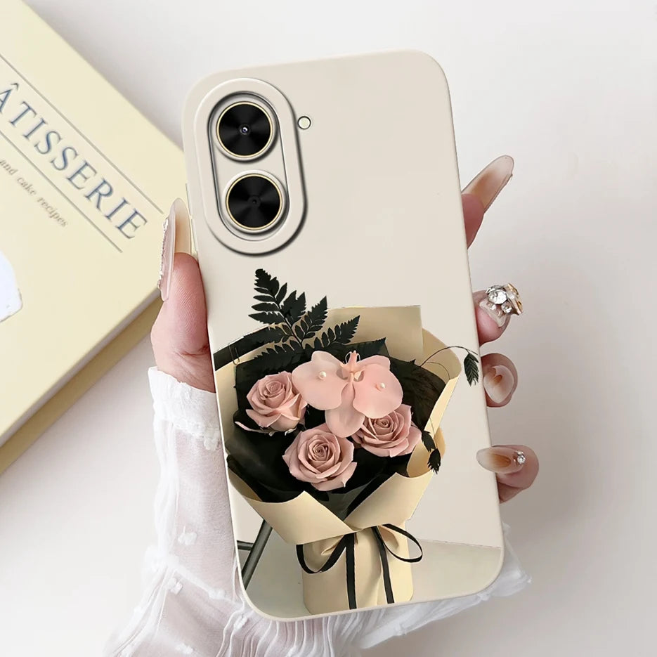 Capa para Xiaomi Redmi A5 4G PocoC71, nova capa moderna com pintura em tons de doce, capa de TPU macia e fosca para Xiaomi Poco C71 Redmi A5.