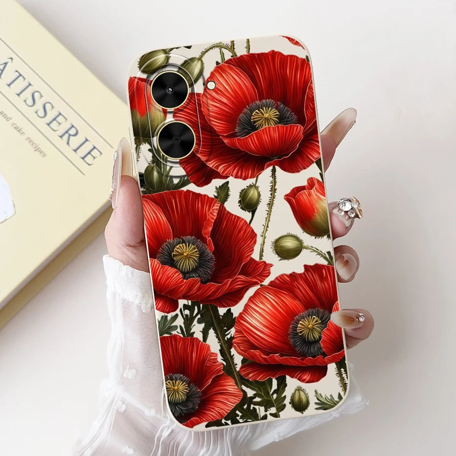 Capa para Xiaomi Redmi A5 4G PocoC71, nova capa moderna com pintura em tons de doce, capa de TPU macia e fosca para Xiaomi Poco C71 Redmi A5.
