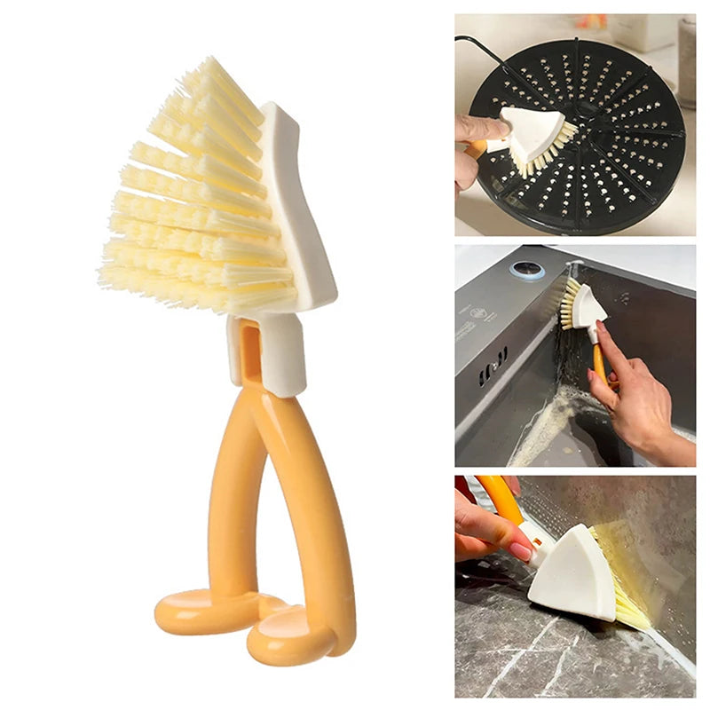 Kitchen Brush Non-Scratch Kitchen Washing Brush Foldable Pans Scrubber For Pots Stoves Bathrooms Toilets Sink Wall Countertops