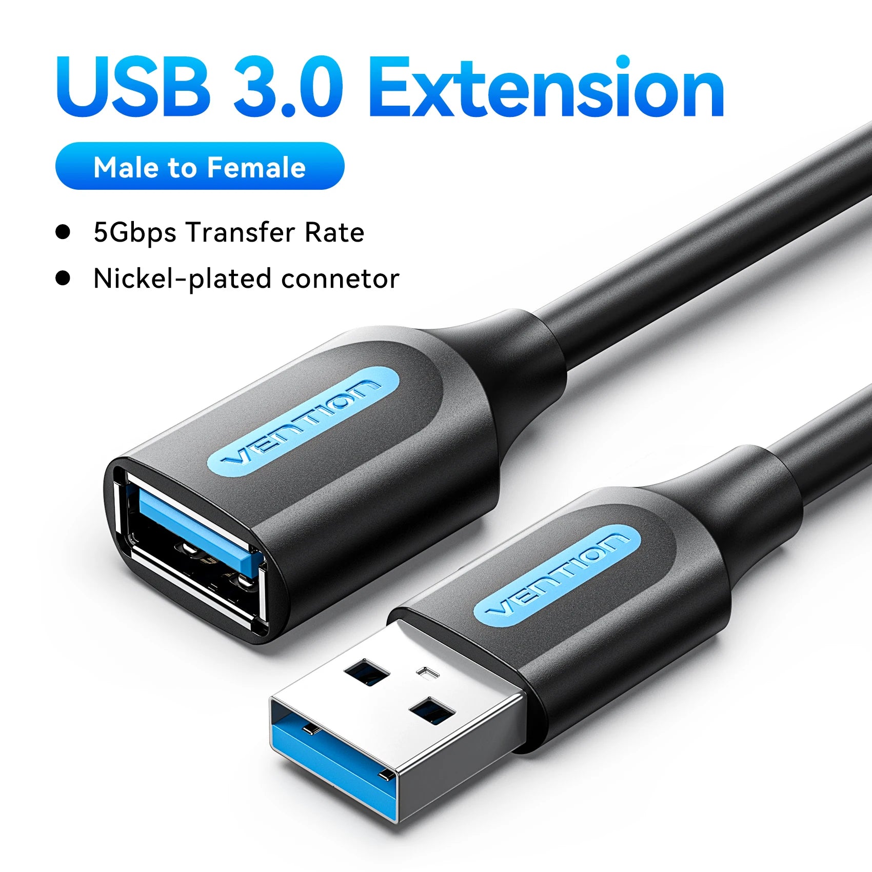 Vention USB 3.0 Extension Cable USB 2.0 Cable USB Male to Female Data Cord for Smart TV PS4 Xbox One PC USB 3.0 Extension Cable